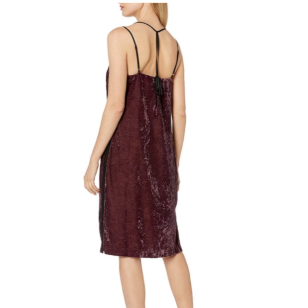 NWT Splendid Women's Crushed Velvet Cami Dress Size XS S M L Deep Plum $160
